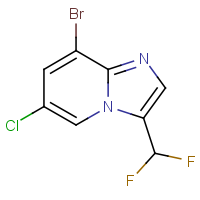CAS:2092851-11-9 | PC520158 | 8-Bromo-6-chloro-3-(difluoromethyl)imidazo[1,2-a]pyridine