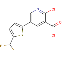 CAS: | PC520212 | 5-[5-(Difluoromethyl)-2-thienyl]-2-hydroxypyridine-3-carboxylic acid