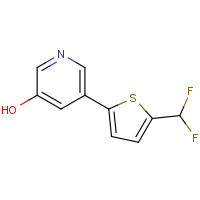 CAS:2090725-04-3 | PC520237 | 5-[5-(Difluoromethyl)-2-thienyl]pyridin-3-ol