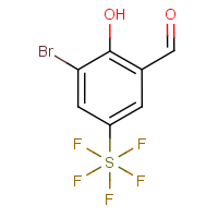 CAS:1208718-46-0 | PC5253 | 3-Bromo-2-hydroxy-5-(pentafluorothio)benzaldehyde