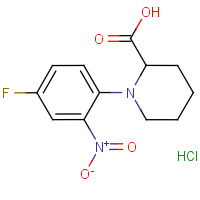 CAS:1214045-01-8 | PC5326 | 1-(4-Fluoro-2-nitrophenyl)piperidine-2-carboxylic acid hydrochloride