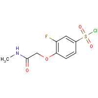 CAS:1557249-94-1 | PC53529 | 3-Fluoro-4-(methylcarbamoylmethoxy)benzenesulphonyl chloride