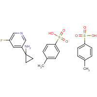 CAS: | PC53634 | 1-(5-Fluoro-3-pyridyl)cyclopropanamine 4-methylbenzenesulfonate (1:2)