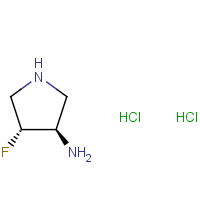 CAS: 125197-40-2 | PC540049 | rel-(3R,4R)-4-Fluoropyrrolidin-3-amine dihydrochloride