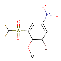 CAS:2149589-96-6 | PC56024 | Difluoromethyl 3-bromo-2-methoxy-5-nitrophenyl sulphone