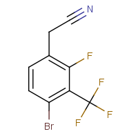 CAS:2385529-04-2 | PC57460 | 2-[4-Bromo-2-fluoro-3-(trifluoromethyl)phenyl]acetonitrile