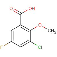 CAS: 1554882-88-0 | PC57531 | 3-Chloro-5-fluoro-2-methoxybenzoic acid