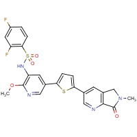 CAS:2378640-25-4 | PC57796 | 2,4-Difluoro-N-[2-methoxy-5-[5-(6-methyl-7-oxo-5H-pyrrolo[3,4-b]pyridin-3-yl)thiophen-2-yl]pyridin-3-yl]benzenesulfonamide
