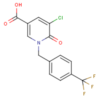 CAS:886761-94-0 | PC6322 | 5-Chloro-1,6-dihydro-6-oxo-1-[4-(trifluoromethyl)benzyl]pyridine-3-carboxylic acid