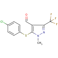 CAS: 321533-70-4 | PC6337 | 5-(4-Chlorophenylthio)-1-methyl-3-(trifluoromethyl)-1H-pyrazole-4-carboxaldehyde