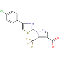CAS:159885-82-2 | PC6339 | 1-[4-(4-Chlorophenyl)-1,3-thiazol-2-yl]-5-(trifluoromethyl)-1H-pyrazole-4-carboxylic acid