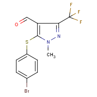 CAS: 321848-45-7 | PC8125 | 5-(4-Bromophenylthio)-1-methyl-3-(trifluoromethyl)-1H-pyrazole-4-carboxaldehyde