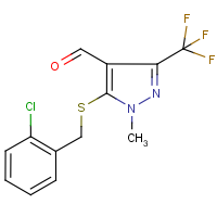 CAS: 321533-90-8 | PC8130 | 5-(2-Chlorobenzylthio)-1-methyl-3-(trifluoromethyl)-1H-pyrazole-4-carboxaldehyde