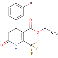 CAS:338960-11-5 | PC8468 | Ethyl 4-(3-bromophenyl)-6-oxo-2-(tfm)-1,4,5,6-tetrahydropyridine-3-carboxylate