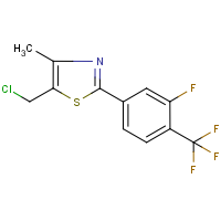 CAS:317319-33-8 | PC8583 | 5-(Chloromethyl)-2-[3-fluoro-4-(trifluoromethyl)phenyl]-4-methyl-1,3-thiazole