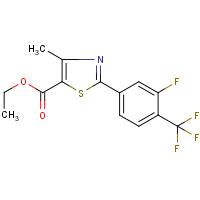 CAS:317319-21-4 | PC8585 | Ethyl 2-[3-fluoro-4-(trifluoromethyl)phenyl]-4-methyl-1,3-thiazole-5-carboxylate