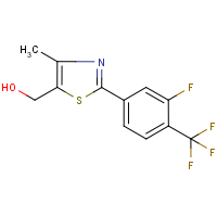 CAS:317319-27-0 | PC8593 | 5-(Hydroxymethyl)-2-[3-fluoro-4-(trifluoromethyl)phenyl]-4-methyl-1,3-thiazole