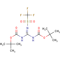 CAS:207857-15-6 | PC8913 | 2-[(Trifluoromethyl)sulphonyl]guanidine, 1,3-Bis-BOC protected