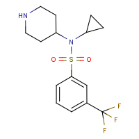 CAS:387350-79-0 | PC9239 | N-Cyclopropyl-N-(piperidin-4-yl)-3-(trifluoromethyl)benzenesulphonamide