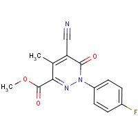 CAS:339018-13-2 | PC9404 | Methyl 5-cyano-1,6-dihydro-1-(4-fluorophenyl)-4-methyl-6-pyridazinone-3-carboxylate