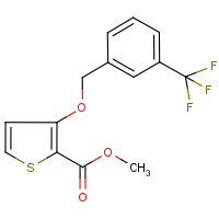 CAS:343375-98-4 | PC9443 | Methyl 3-[3-(trifluoromethyl)benzyloxy]thiophene-2-carboxylate