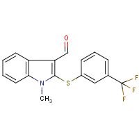 CAS:338416-52-7 | PC9449 | 1-Methyl-2-[3-(trifluoromethyl)phenylthio]indole-3-carboxaldehyde