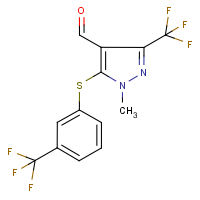 CAS:400751-40-8 | PC9466 | 1-Methyl-3-(trifluoromethyl)-5-[3-(trifluoromethyl)phenylthio]-1H-pyrazole-4-carboxaldehyde