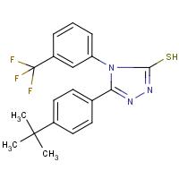 CAS:261633-26-5 | PC9597 | 5-(4-tert-Butylphenyl)-4-[3-(trifluoromethyl)phenyl]-1,2,4-triazole-3-thiol
