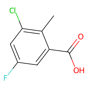 CAS: 1379210-16-8 | PC99685 | 3-Chloro-5-fluoro-2-methylbenzoic acid