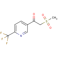CAS:386704-14-9 | PC9974 | 5-[(Methylsulphonyl)acetyl]-2-(trifluoromethyl)pyridine